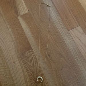 Made well crescent moon long necklace.